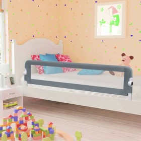 Barandilla de seguridad cama de niño poliéster gris 180x42cm de vidaXL, Barandillas de seguridad - Ref: Foro24-10177, Precio:...