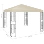 Pavillon mit LED-Lichtbändern 3x3 m creme von , Zelte und Pavillons - Ref: Foro24-3070320, Preis: 282,90 €, Rabatt: %