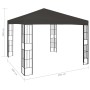 Pavillon mit LED-Lichtbändern 3x3 m anthrazitgrau von , Zelte und Pavillons - Ref: Foro24-3070322, Preis: 210,99 €, Rabatt: %