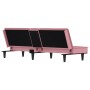 Sofá cama con portavasos terciopelo rosa de , Sofás - Ref: Foro24-351923, Precio: 254,02 €, Descuento: %