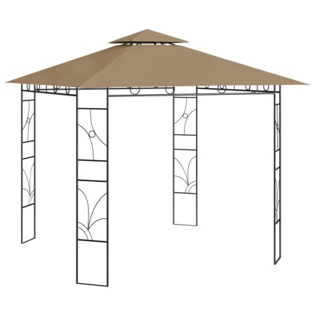 Taupe gray gazebo 3x3x2.7 m 160 g/m² by , Tents and gazebos - Ref: Foro24-313913, Price: 184,83 €, Discount: %