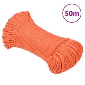 Orange polypropylene work rope 3 mm 50 m by , Ropes and metal cords - Ref: Foro24-152919, Price: 12,99 €, Discount: %