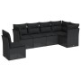 6-teiliges Gartensofa-Set und schwarze synthetische Rattankissen von , Gartensets - Ref: Foro24-3217695, Preis: 365,36 €, Rab...