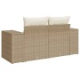 2-seater garden sofa with cushions, beige synthetic rattan by , Outdoor sofas - Ref: Foro24-366081, Price: 236,93 €, Discount: %