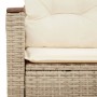 2-seater garden sofa with cushions, beige synthetic rattan by , Outdoor sofas - Ref: Foro24-366083, Price: 205,63 €, Discount: %