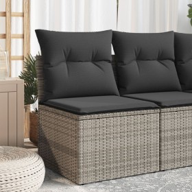 Gartensofa ohne Armlehnen mit grauen PE-Rattankissen von , Outdoor-Sofas - Ref: Foro24-366112, Preis: 56,82 €, Rabatt: %