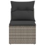 Garden sofa without armrests with gray PE rattan cushions by , Outdoor sofas - Ref: Foro24-366112, Price: 56,99 €, Discount: %