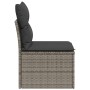 Garden sofa without armrests with gray PE rattan cushions by , Outdoor sofas - Ref: Foro24-366112, Price: 56,99 €, Discount: %