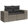 Gartensofa mit Kissen, 2-Sitzer, graues synthetisches Rattan von , Outdoor-Sofas - Ref: Foro24-366125, Preis: 197,52 €, Rabat...