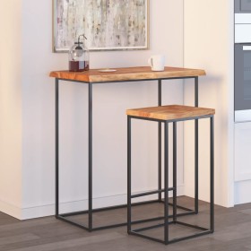 Solid acacia wood side table natural edge 70x40x2.5 cm by , Side tables - Ref: Foro24-370609, Price: 47,58 €, Discount: %