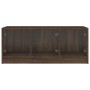 Mesa de centro con puertas de vidrio marrón roble 102x50x42 cm de , Mesas de centro - Ref: Foro24-836419, Precio: 88,10 €, De...