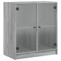 Auxiliary wardrobe with Sonoma gray glass doors 68x37x75.5 cm by , Sideboards - Ref: Foro24-836425, Price: 84,40 €, Discount: %