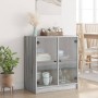 Auxiliary wardrobe with Sonoma gray glass doors 68x37x75.5 cm by , Sideboards - Ref: Foro24-836425, Price: 84,40 €, Discount: %