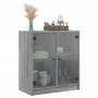 Auxiliary wardrobe with Sonoma gray glass doors 68x37x75.5 cm by , Sideboards - Ref: Foro24-836425, Price: 84,40 €, Discount: %