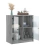 Zusatzgarderobe mit Glastüren in Sonoma-Grau, 68 x 37 x 75,5 cm von , Sideboards - Ref: Foro24-836425, Preis: 84,40 €, Rabatt: %