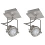 2-piece silver GU10 spotlights by vidaXL, Spotlights and reflectors - Ref: Foro24-281445, Price: 38,60 €, Discount: %