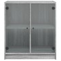 Auxiliary wardrobe with Sonoma gray glass doors 68x37x75.5 cm by , Sideboards - Ref: Foro24-836425, Price: 84,40 €, Discount: %