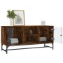 TV cabinet with smoked oak glass doors 102x37x50 cm by , TV Furniture - Ref: Foro24-836536, Price: 62,15 €, Discount: %