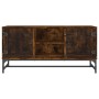 TV cabinet with smoked oak glass doors 102x37x50 cm by , TV Furniture - Ref: Foro24-836536, Price: 62,15 €, Discount: %