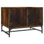 Coffee table with smoked oak glass doors 68.5x50x50 cm by , Coffee table - Ref: Foro24-836543, Price: 63,42 €, Discount: %