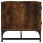 Coffee table with smoked oak glass doors 68.5x50x50 cm by , Coffee table - Ref: Foro24-836543, Price: 63,42 €, Discount: %