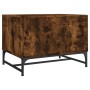 Coffee table with smoked oak glass doors 68.5x50x50 cm by , Coffee table - Ref: Foro24-836543, Price: 63,42 €, Discount: %