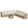 Garden sofa set with beige cushions, 10 pieces, made of synthetic rattan. by , Garden sets - Ref: Foro24-3217788, Price: 763,...