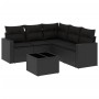 Set aus 6-teiligen Gartensofas und Kissen Kunstrattan schwarz von , Modulare Sofas für den Außenbereich - Ref: Foro24-3251292...