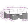 Set aus 6-teiligen Gartensofas und Kissen Kunstrattan schwarz von , Modulare Sofas für den Außenbereich - Ref: Foro24-3251292...