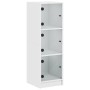 Aparador con puertas de vidrio blanco 35x37x109 cm de , Aparadores - Ref: Foro24-836385, Precio: 73,51 €, Descuento: %