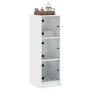 Aparador con puertas de vidrio blanco 35x37x109 cm de , Aparadores - Ref: Foro24-836385, Precio: 73,51 €, Descuento: %