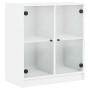 Auxiliary cabinet with white glass doors 68x37x75.5 cm by , Sideboards - Ref: Foro24-836420, Price: 78,44 €, Discount: %