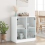 Auxiliary cabinet with white glass doors 68x37x75.5 cm by , Sideboards - Ref: Foro24-836420, Price: 78,44 €, Discount: %