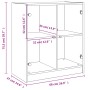 Armario auxiliar con puertas de vidrio blanco 68x37x75,5 cm de , Aparadores - Ref: Foro24-836420, Precio: 79,99 €, Descuento: %