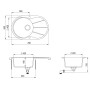 Küchenspüle aus Granit mit weißer ovaler Schüssel von vidaXL, Sinkt - Ref: Foro24-144867, Preis: 211,91 €, Rabatt: %