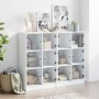 Engineered wood bookcase with black doors 136x37x109 cm by , Bookcases and shelves - Ref: Foro24-3206510, Price: 225,75 €, Di...