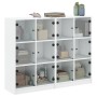 Engineered wood bookcase with black doors 136x37x109 cm by , Bookcases and shelves - Ref: Foro24-3206510, Price: 225,75 €, Di...