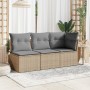 Corner garden sofa with beige synthetic rattan cushions by , Outdoor sofas - Ref: Foro24-366086, Price: 92,23 €, Discount: %