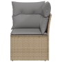 Corner garden sofa with beige synthetic rattan cushions by , Outdoor sofas - Ref: Foro24-366086, Price: 92,23 €, Discount: %