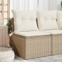 Gartensofa ohne Armlehnen mit PE Rattan Kissen beige von , Outdoor-Sofas - Ref: Foro24-366050, Preis: 75,00 €, Rabatt: %