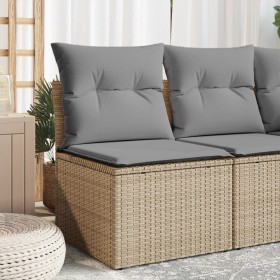 Garten-Ecksessel mit beigen Kissen aus synthetischem Rattan von , Outdoor-Sofas - Ref: Foro24-366101, Preis: 85,86 €, Rabatt: %