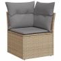 Garten-Ecksessel mit beigen Kissen aus synthetischem Rattan von , Outdoor-Sofas - Ref: Foro24-366101, Preis: 85,86 €, Rabatt: %