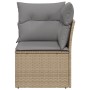 Garten-Ecksessel mit beigen Kissen aus synthetischem Rattan von , Outdoor-Sofas - Ref: Foro24-366101, Preis: 85,86 €, Rabatt: %