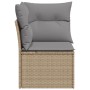 Garten-Ecksessel mit beigen Kissen aus synthetischem Rattan von , Outdoor-Sofas - Ref: Foro24-366101, Preis: 85,86 €, Rabatt: %