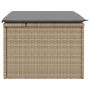 Garden stool with beige synthetic rattan cushion 55x55x37cm by , Outdoor ottomans - Ref: Foro24-366092, Price: 65,75 €, Disco...