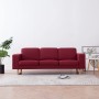 3-seater sofa in red wine-colored fabric by vidaXL, Sofas - Ref: Foro24-281394, Price: 444,93 €, Discount: %