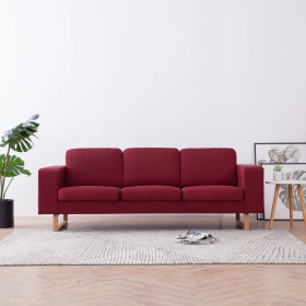 3-seater sofa in red wine-colored fabric by vidaXL, Sofas - Ref: Foro24-281394, Price: 446,99 €, Discount: %