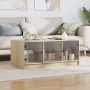 Center table with Sonoma oak glass doors 102x50x42 cm by , Coffee table - Ref: Foro24-836415, Price: 85,49 €, Discount: %