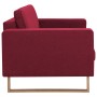 3-seater sofa in red wine-colored fabric by vidaXL, Sofas - Ref: Foro24-281394, Price: 444,93 €, Discount: %