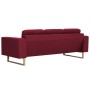 3-Sitzer-Sofa aus weinrotem Stoff von vidaXL, Sofas - Ref: Foro24-281394, Preis: 446,99 €, Rabatt: %